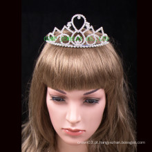 Tiaras quentes do rhinestone da coroa do metal da forma da venda